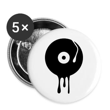 DJ Turntables Turntable record vinyl - Buttons large 2.2''/56 mm (5-pack) - white - Front