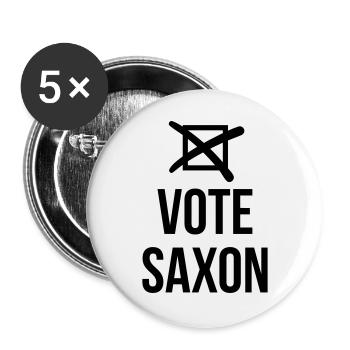 Vote Saxon - Buttons large 2.2''/56 mm (5-pack) - white - Front