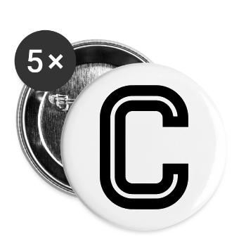 C - Buttons large 2.2''/56 mm (5-pack) - white - Front
