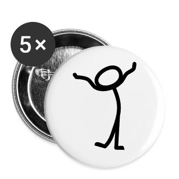 comic - Buttons large 2.2''/56 mm (5-pack) - white - Front