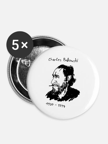 bukowski - Buttons groß 56 mm (5er Pack) - Weiß
