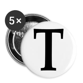 T - Buttons groß 56 mm (5er Pack) - Weiß - Vorne
