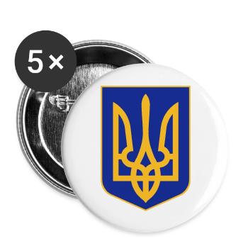 Ukraine - Buttons groß 56 mm (5er Pack) - Weiß - Vorne
