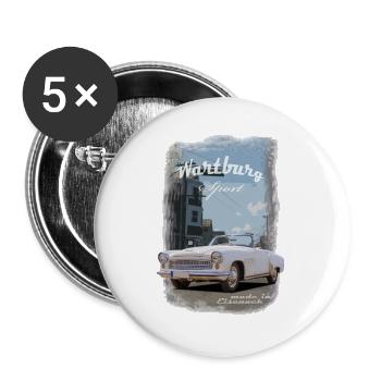 Wartburg high 5 sports - Buttons large 2.2''/56 mm (5-pack) - white - Front
