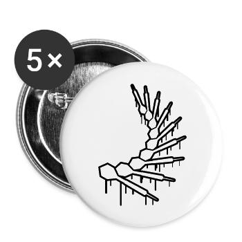 Darts Graffiti - Lot de 5 grands badges (56 mm) - blanc - Devant
