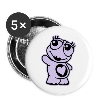 Turtle - Buttons large 2.2''/56 mm (5-pack) - white - Front