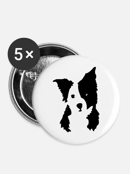 Cute dog - Buttons groß 56 mm (5er Pack) - Weiß