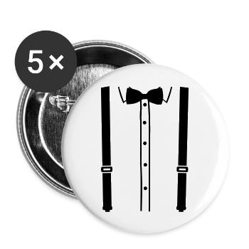 boss_fliege_hosentraeger_1_f1 - Lot de 5 grands badges (56 mm) - blanc - Devant