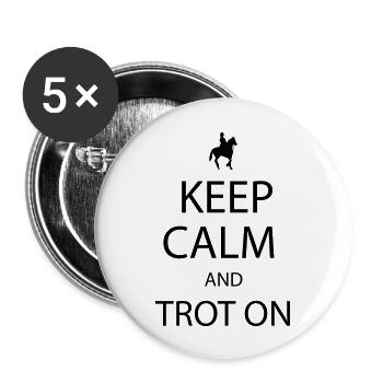 Trot On - Buttons groß 56 mm (5er Pack) - Weiß - Vorne