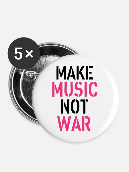 Music - Buttons large 2.2''/56 mm (5-pack) - white