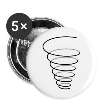 Symbol Fülle "Spiralen Trichter" - Buttons groß 56 mm (5er Pack) - Weiß - Vorne