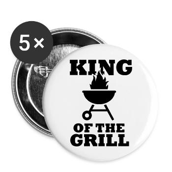 King of the Grill - Buttons large 2.2''/56 mm (5-pack) - white - Front