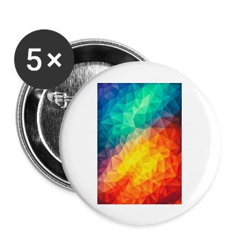 Abstract Colorful triangles geometry - Phone Case - Lot de 5 grands badges (56 mm) - blanc - Devant