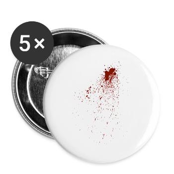 Blood - Buttons large 2.2''/56 mm (5-pack) - white - Front