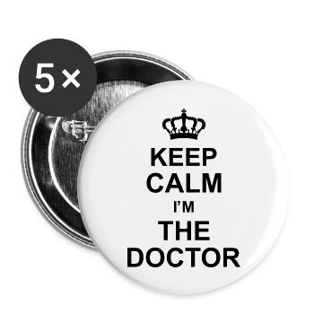 keep calm i'm the doctor kg10 - Buttons groß 56 mm (5er Pack) - Weiß - Vorne