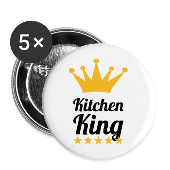 Kitchen King - Buttons large 2.2''/56 mm (5-pack) - white - Front