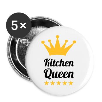 Kitchen Queen - Buttons large 2.2''/56 mm (5-pack) - white - Front