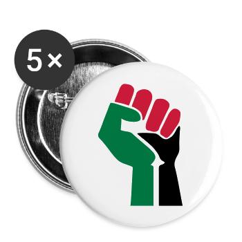 Zeichnen der palästinensischen Symbolflagge Paläst - Buttons groß 56 mm (5er Pack) - Weiß - Vorne