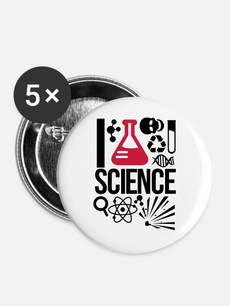science - Buttons large 2.2''/56 mm (5-pack) - white