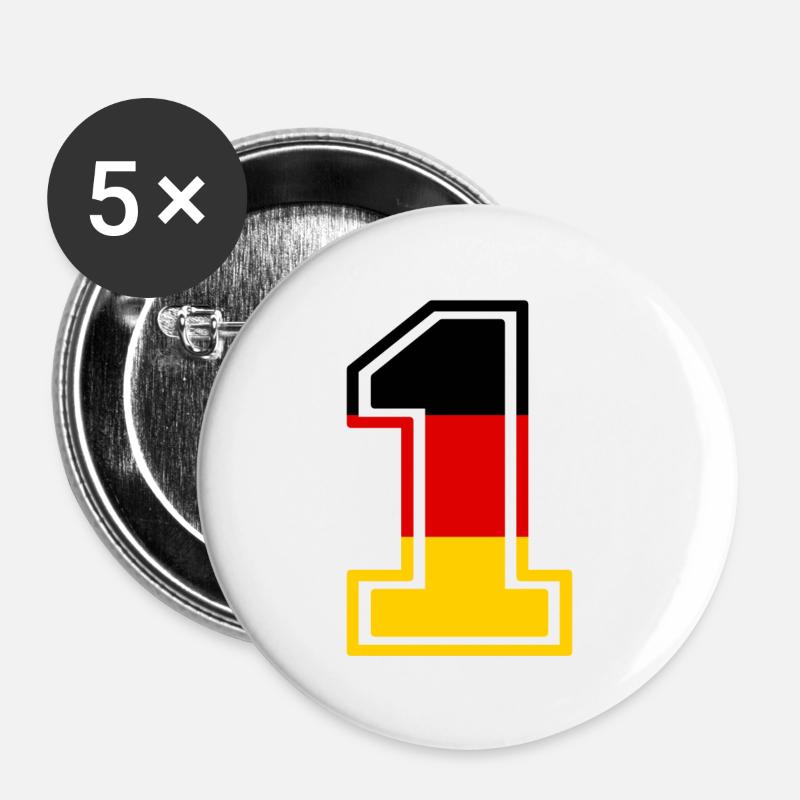 Germany Germany nr 1 - Buttons large 2.2''/56 mm (5-pack) - white