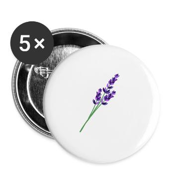 Lavendel 1 - Buttons groß 56 mm (5er Pack) - Weiß - Vorne
