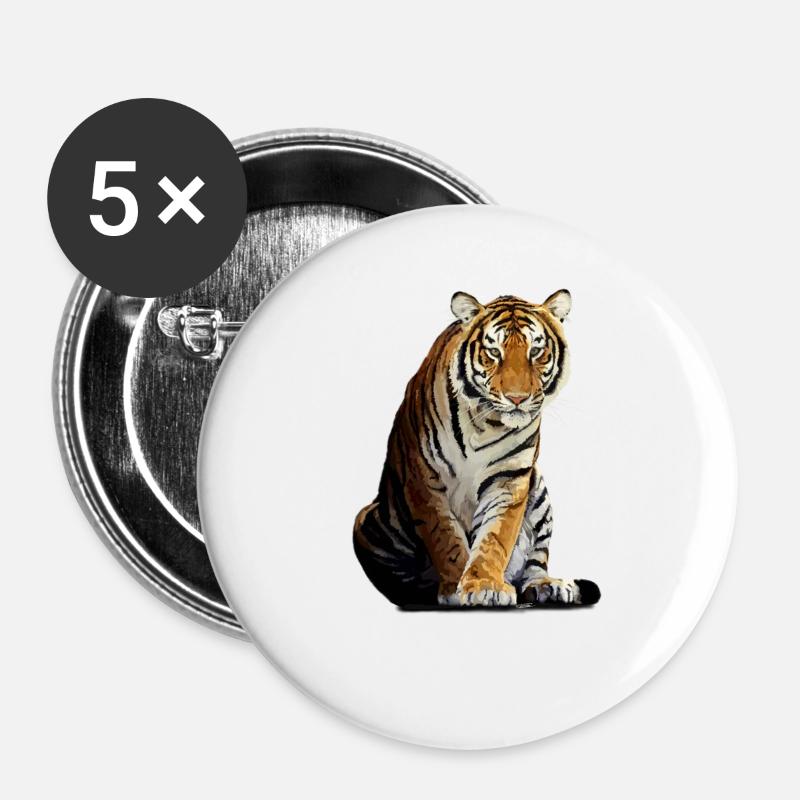 tiger - Buttons large 2.2''/56 mm (5-pack) - white