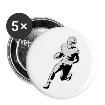 American Football - Buttons groß 56 mm (5er Pack) - Weiß - Vorne