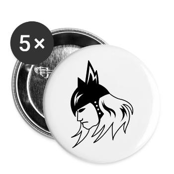 wikinger_1 - Lot de 5 grands badges (56 mm) - blanc - Devant