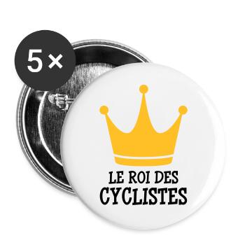 Cycling / Cyclist / Bike / Radfahren / Cyclisme - Buttons large 2.2''/56 mm (5-pack) - white - Front