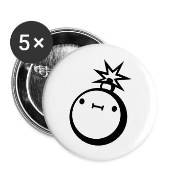 clipart suesse bombe - Buttons groß 56 mm (5er Pack) - Weiß - Vorne