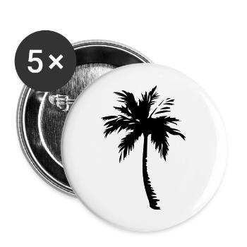 palm tree - Buttons groß 56 mm (5er Pack) - Weiß - Vorne