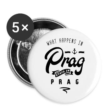 prag happens stays - Buttons groß 56 mm (5er Pack) - Weiß - Vorne