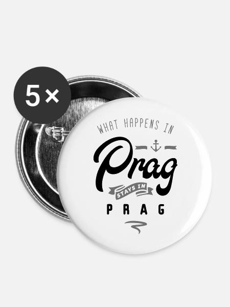 prag happens stays - Buttons groß 56 mm (5er Pack) - Weiß