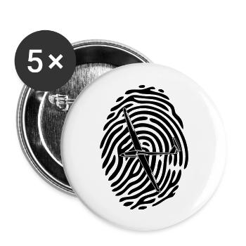 Segelflieger Geschenk flieschen Segelflugzeug - Buttons groß 56 mm (5er Pack) - Weiß - Vorne