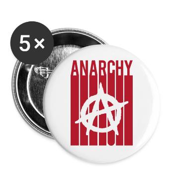 conception de t-shirt anarchie anarchie anarchie anarki - Lot de 5 grands badges (56 mm) - blanc - Devant