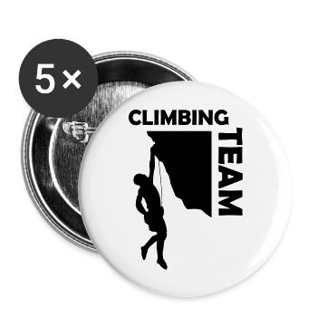 climbing_team_001 - Lot de 5 grands badges (56 mm) - blanc - Devant