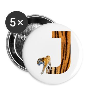 tiger j - Buttons large 2.2''/56 mm (5-pack) - white - Front