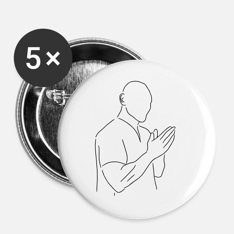 Johnny - Buttons large 2.2''/56 mm (5-pack) - white