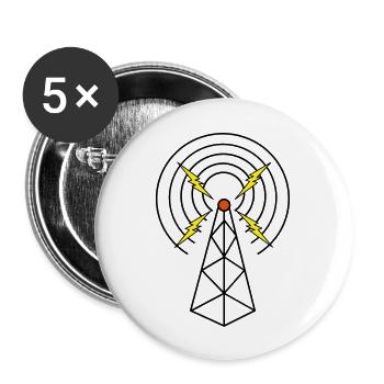 Tower Ham Radio - Buttons groß 56 mm (5er Pack) - Weiß - Vorne