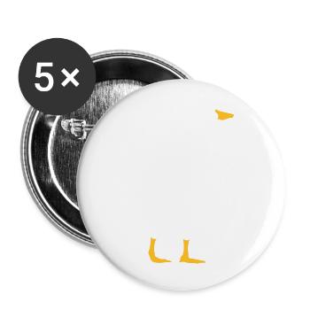Conception d'oie silhouette - Lot de 5 grands badges (56 mm) - blanc - Devant