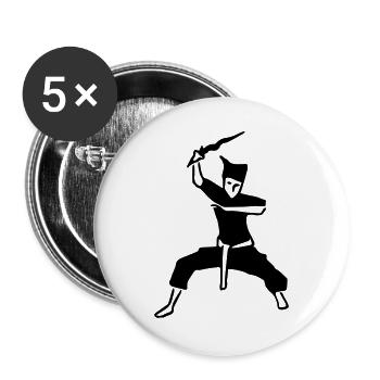 Silat - Buttons groß 56 mm (5er Pack) - Weiß - Vorne