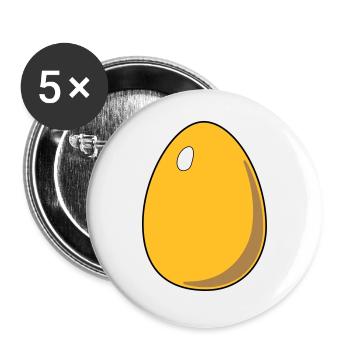 Oeuf - Lot de 5 grands badges (56 mm) - blanc - Devant