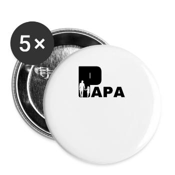 Dad daughter father child family gift dad - Buttons large 2.2''/56 mm (5-pack) - white - Front