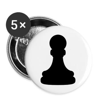 Bauer Figur Schach - Buttons groß 56 mm (5er Pack) - Weiß - Vorne