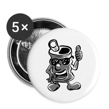 Dose Soda - Buttons groß 56 mm (5er Pack) - Weiß - Vorne
