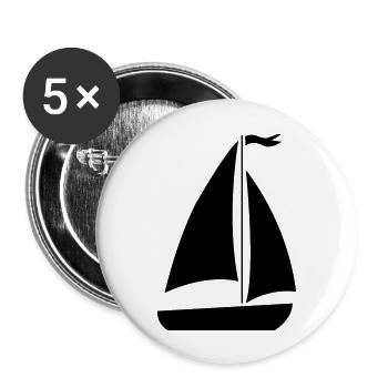 boat - Buttons large 2.2''/56 mm (5-pack) - white - Front