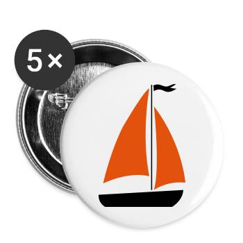 boat - Buttons large 2.2''/56 mm (5-pack) - white - Front