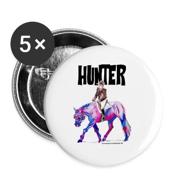 Hunter II - Buttons groß 56 mm (5er Pack) - Weiß - Vorne