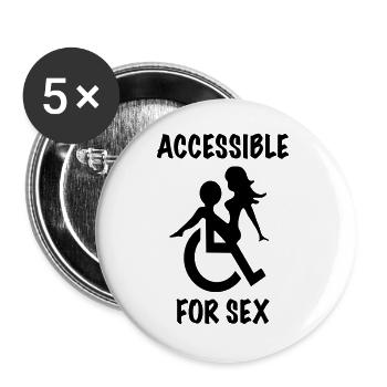 This wheelchair user is accessible for sex * - Buttons large 2.2''/56 mm (5-pack) - white - Front
