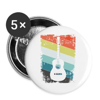 guitar - Buttons large 2.2''/56 mm (5-pack) - white - Front